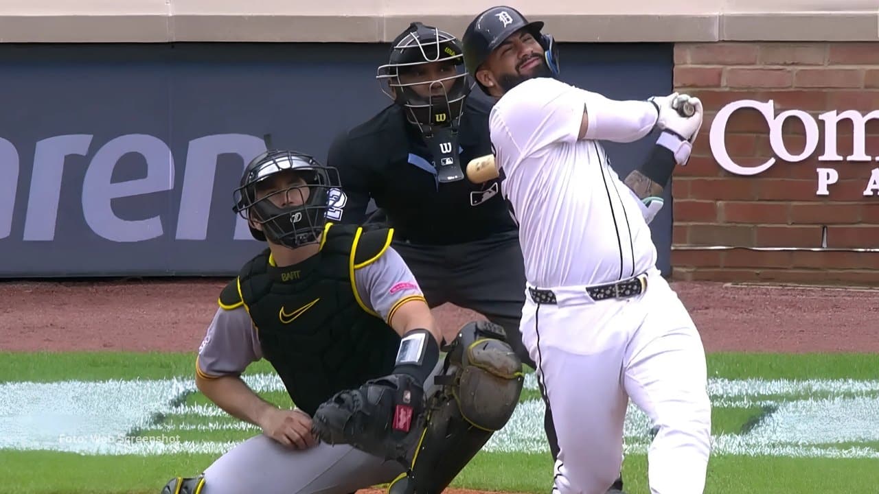 Gleyber Torres bateando con Detroit Tigers