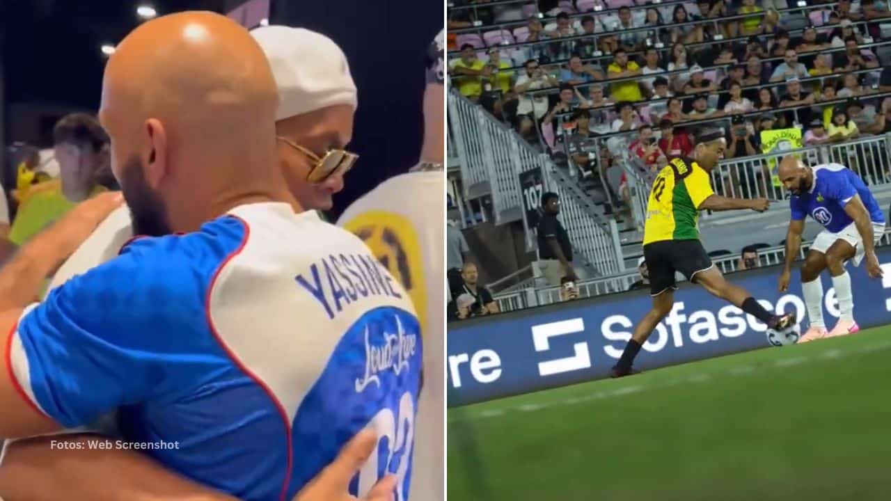 El guardaespaldas de Messi defendió a Ronaldinho en varias ocasiones en el marco de un partido de fútbol en Miami.