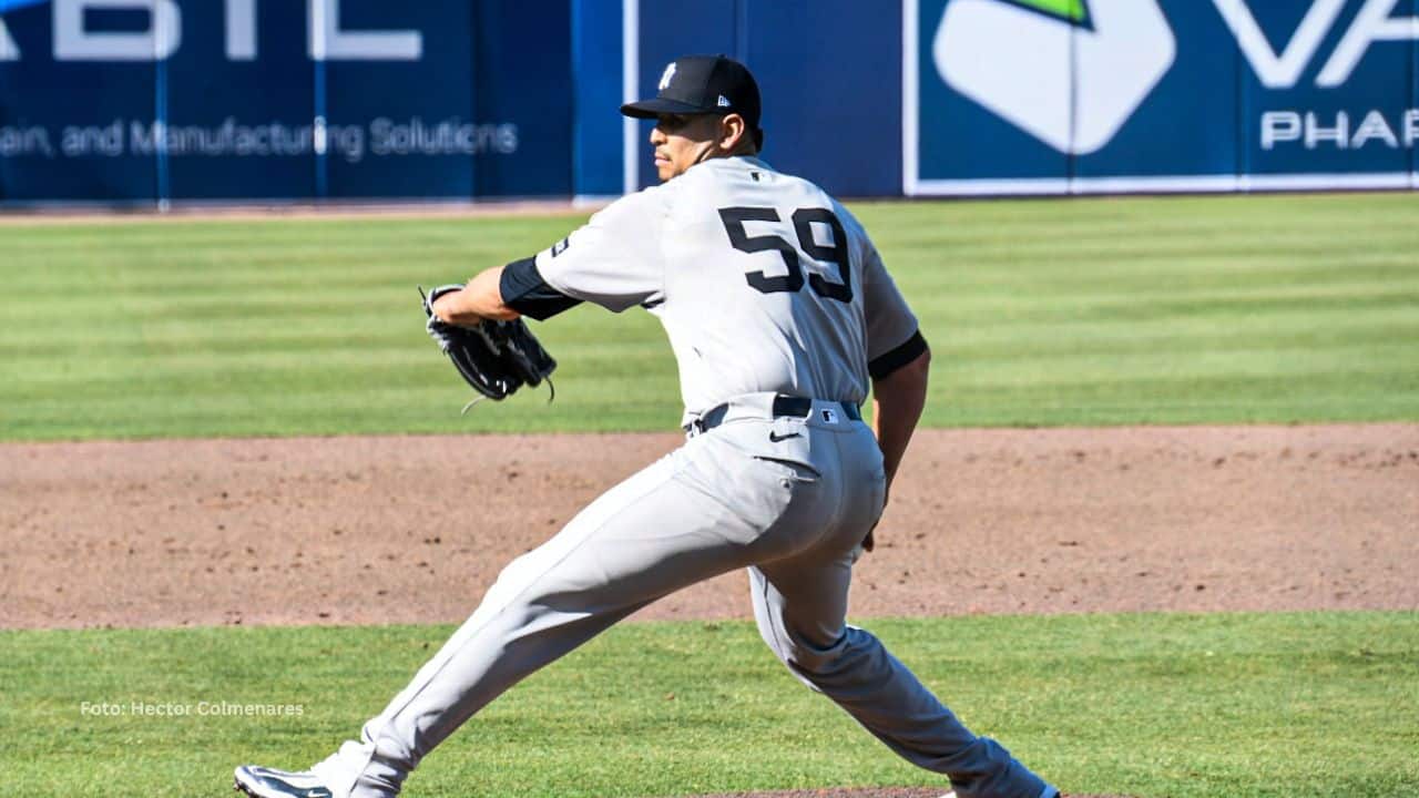 Carlos Carrasco con New York Yankees.